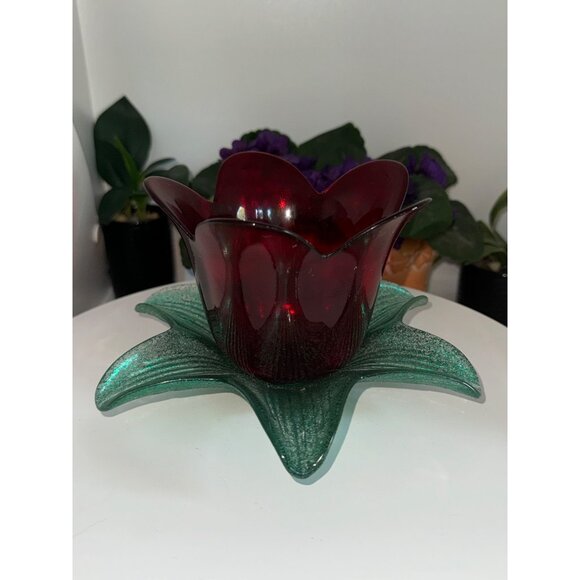 Studio Nova Glass Tulip Flower Frosted Glass Votive Candle Holder - Picture 11 of 12